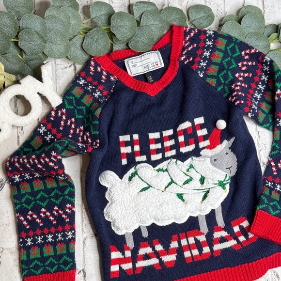 Fleece Navidad Christmas Sweater - Picture 1 of 7